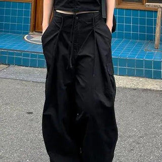 Balloon Cargo Back Elastic Two-Way Pants