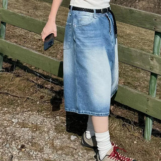 Big Wide Bermuda Denim Pants