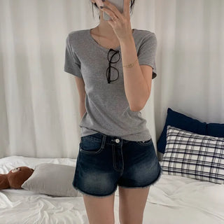[Fit Guaranteed/Mala Fit] Daily Round Basic Plain Layered Slim Fit Short Sleeve T-shirt (5 colors)
