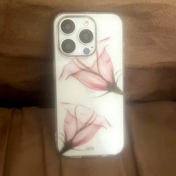 Mesh Pink Flower Translucent iPhone Case