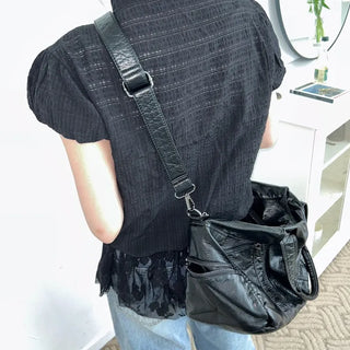 lenty leather shoulder cross bag