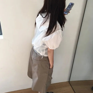 Baggy Nylon Bermuda Shorts
