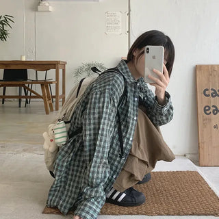[UNISEX] Mud Summer Seersucker Check Shirt