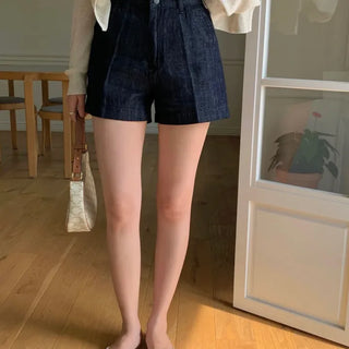 Messy's Summer Raw Leggings Denim Shorts