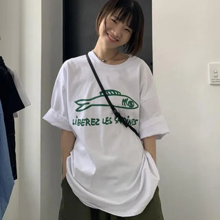 [UNISEX] Fish Oversized Short Sleeve Tee