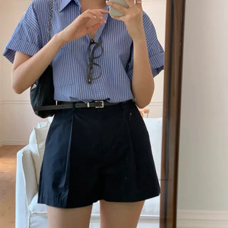 Muff Stripe Loose Fit Short Sleeve Shirt