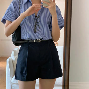 Muff Stripe Loose Fit Short Sleeve Shirt