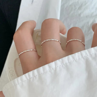 Slim Volume Layered Silver Ring