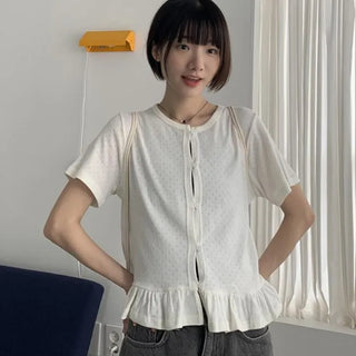 Baby punched frill cardigan