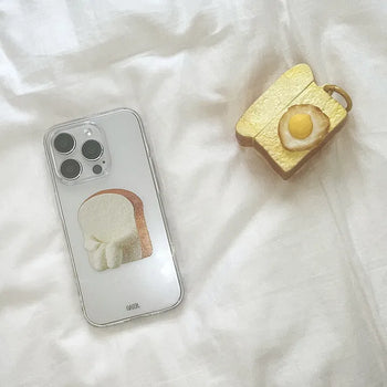 Cute Wrinkled Bread Transparent iPhone Case
