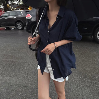 Ocean Stripe Loose Fit Shirt