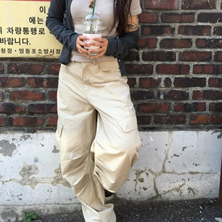Two-pintuck vintage cargo pants