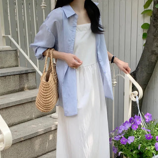 Shirt Hotspot! Summer Loose Fit See-through Shirt