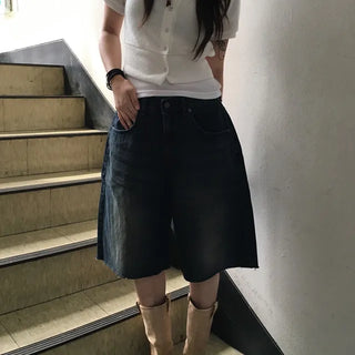 Bubble Maxi Bermuda Denim