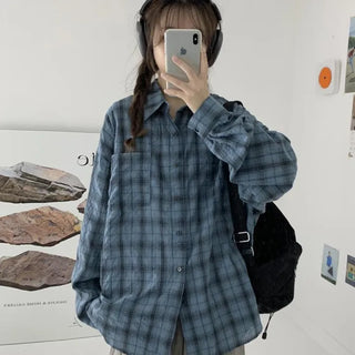 [UNISEX] Yoku Summer Wrinkle Check Shirt