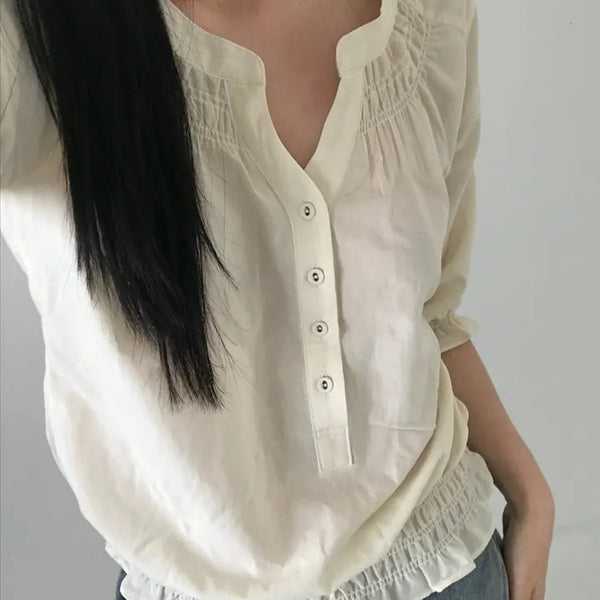 Morning 3/4 sleeve blouse