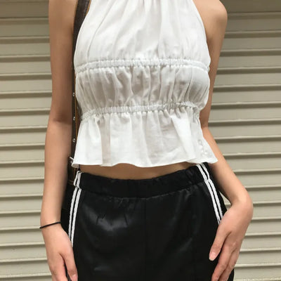 Cotton Halter Blouse (2 colors)