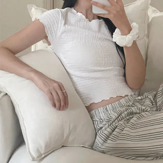Meringue Wrinkle Short Sleeve T-shirt