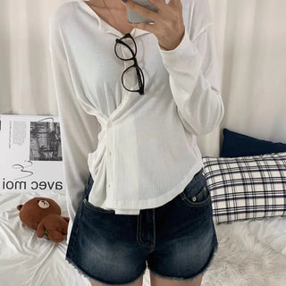[Delicate Fit/High-Quality Item] Basic Wrap Button Summer Long Sleeve Cardigan (3 colors)
