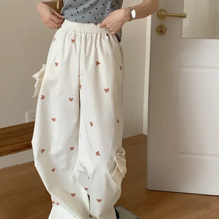 Side Big Ribbon Bear Pants