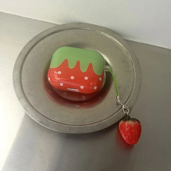 Ready Strawberry Keyring Set AirPods Case