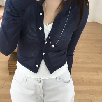 Summer Cooling Crop Cardigan
