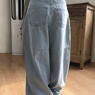 One-piece Cut Wide Denim
