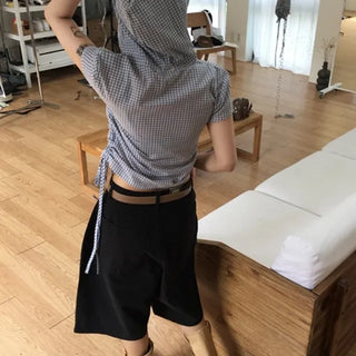 Leaf Cotton Half Pants