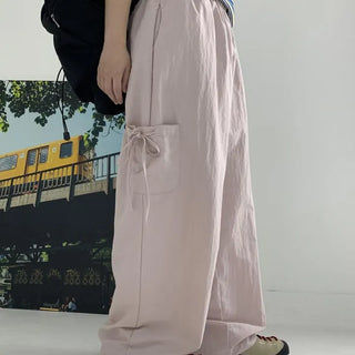 Muko Ribbon Nylon Cargo Pants
