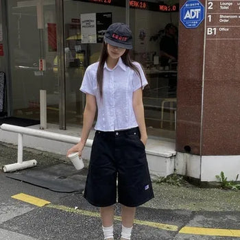 Dyeing Two-Patch Bermuda Shorts / 3 Colors / S - XL