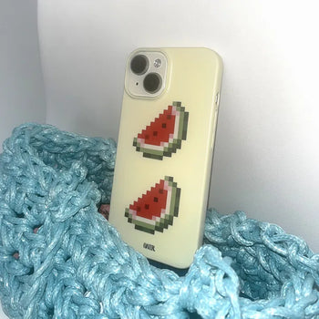 Summer Watermelon Pixel Hard iPhone Case