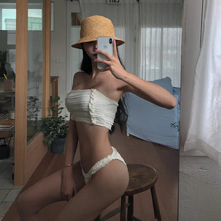 Pastry tube top bikini