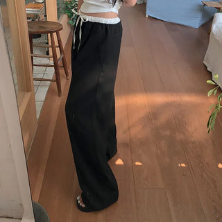 Travel Color Block Elastic Pants