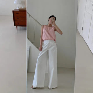 Verena pintuck wide pants