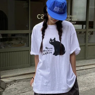 Blah Printed Oversized Short Sleeve / 3 Colors