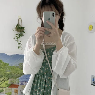 (Sal-Anta Item) Aten Summer Puff Sleeve Cardigan