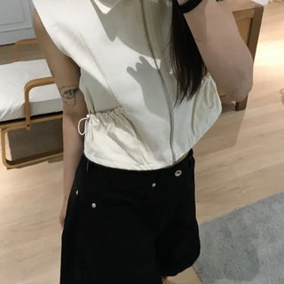 Shirred Pocket Vest