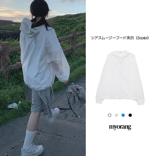 Sheer Smoothie Hooded Windbreaker