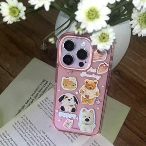 Doll Sticker Patch Pink Gel Hard iPhone Case