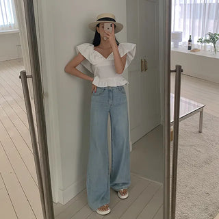 Le Sol wide denim pants