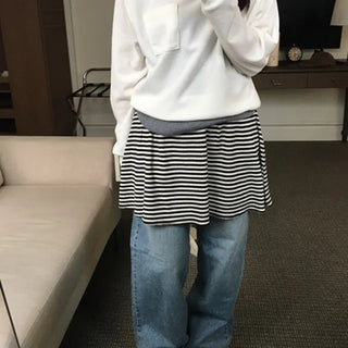 Striped Flare Skirt