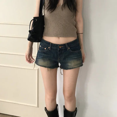 Jet Low-Rise Denim Shorts (one color)