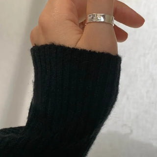 Plain Curved 5mm Silver Ring Couple Ring Friendship Ring