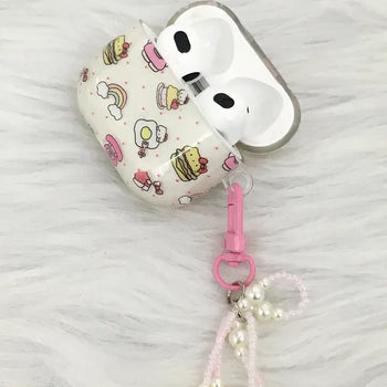 Kitsch Ribbon Keyring Set Cat Pattern AirPods Case