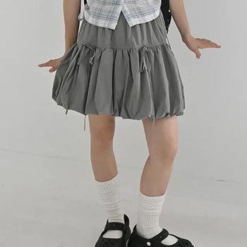 Eyes Pumpkin Ribbon Miniskirt