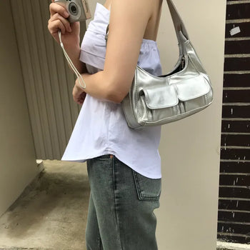 Double Pocket Mini Shoulder Bag (3 colors)