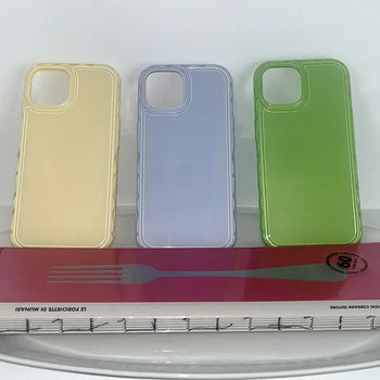 Wave Pastel Color Basic Jelly iPhone Case