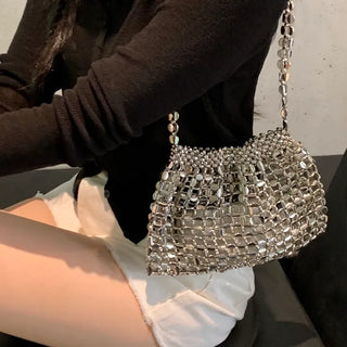 Loop Silver Mini Shoulder Bag