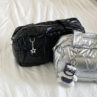 Padded shoulder bag  padding shoulder bag  Padded bag iPad bag merchant bag daily bag silver bag travel bag gym bag nylon shoulder bag