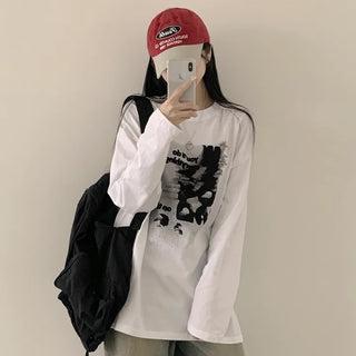 The boxy fit I've been looking for, Painting Print Round Boxy Long Sleeve T-shirt